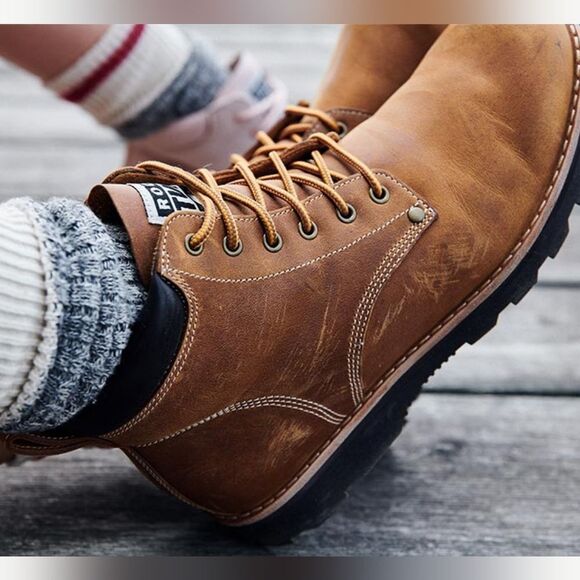 Limited Edition Roots x Fred VanVleet Tan Brown Leather Tuff Boots Sz 7 - Picture 4 of 7